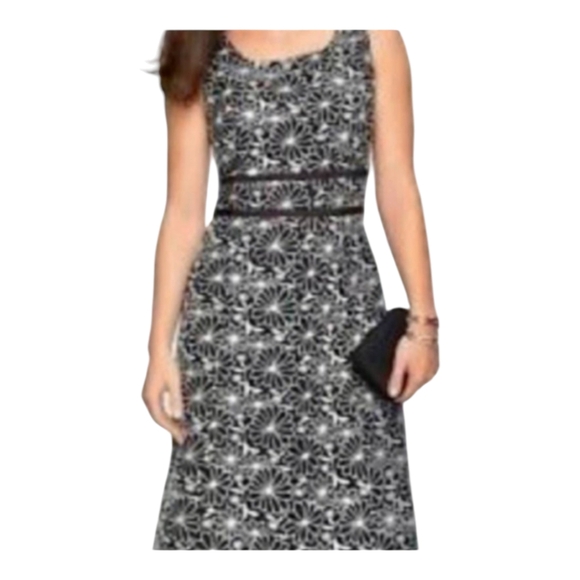 Talbots Linen Blend Sleeveless Embroidered Dress Size 10 - Picture 1 of 7